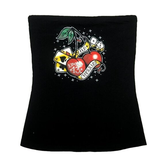 Lucky 13 Wild Cherries Tube Top - Picture 2 of 6